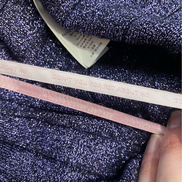 Kate Spade New York Purple Metallic Sweater Dress Pleated Skirt size Small - Picture 11 of 13